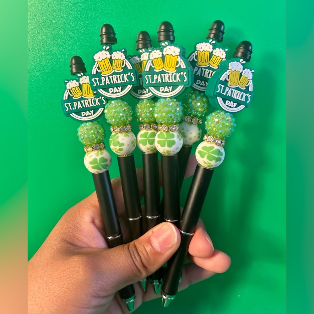 St Patrick’s Day ☘️ Beaded Pen
